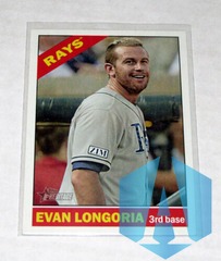 2015 TOPPS HERITAGE SP #428 EVAN LONGORIA TAMPA BAY RAYS